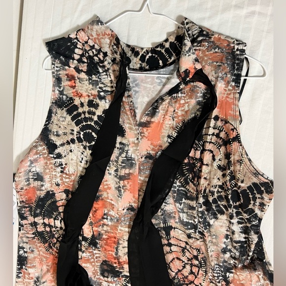 Robbie Bee Signature Halter Tie Back Sleeveless Dress Tie Dye Geometric XL NWT - Picture 7 of 15